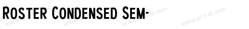 Roster Condensed Sem字体转换